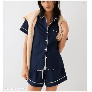 J Crew Cotton Pajama Short Set